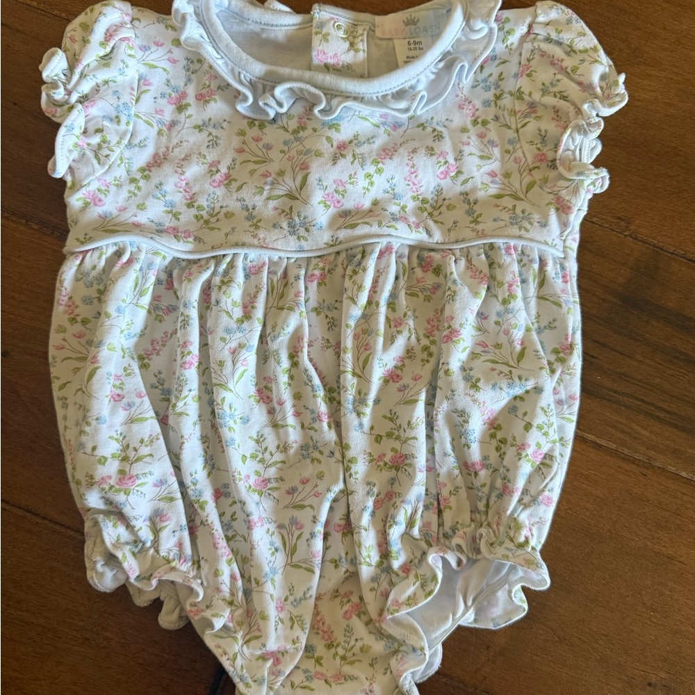 Baby Loren pima cotton floral bubble